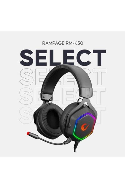 Rampage Rm-K50 Select Black RGB LED Gaming USB Gaming periferic cu microfon