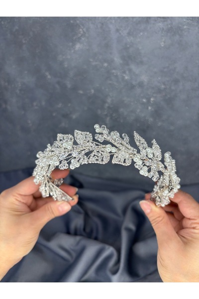 Hayalperest boncuk Danica Noble Zircon Queen Crown and Turban Accessory