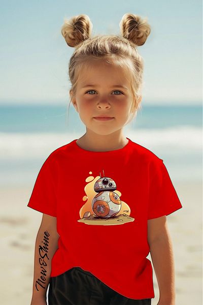 New Shine In Cart 6 and Above Purchases Get 1 T-Shirt as a Gift - Starwars Printed Oversize Children's T-Shirt