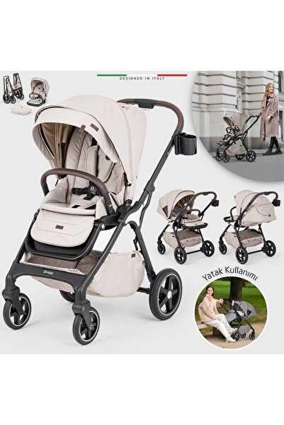 Elele Hera Çift Yönlü Bebek Arabası Silver Bej