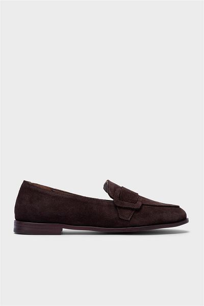 Milaura Women's Brown Suede Genuine Leather Loafer 20457