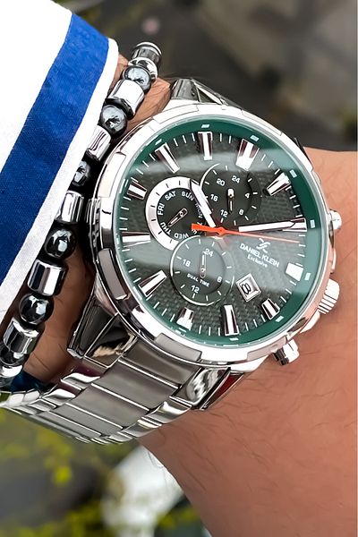Daniel Klein All Functions Active Steel Band Men's Wrist Watch Bracelet Gift
