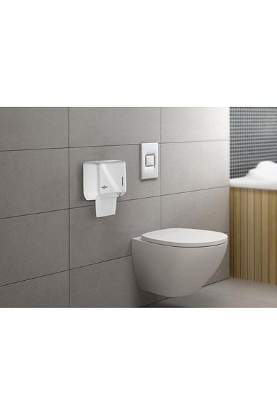 Rulopak Tekçek Mini Toilet Paper Dispenser White