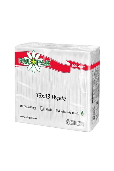 Rulopak Waiter Fold Napkin 33x33 100 Pack 12 Pieces