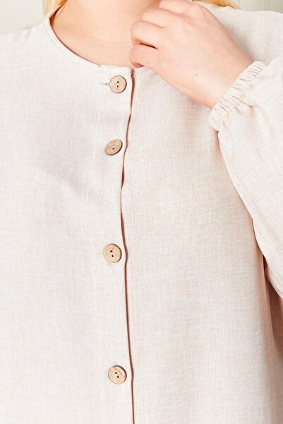 Ferace Linen Large Size Ayrobin 2-Piece Set - Women