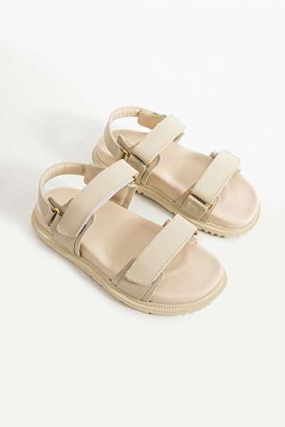 Seniorah Sisina Cream Colored Women's Sandals