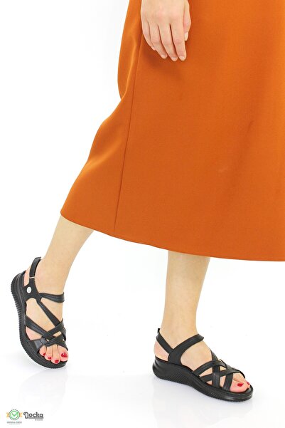 Mammamia Kadın Günlük Ortopedik Hakiki Deri Sandalet M26YS2265