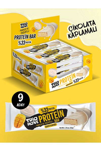 TrioMove Protein Bar with Mango and Yogurt - 33% Protein, 50 g X 9 Units