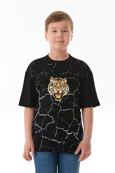 Fulla Moda Tricou pentru băiat cu imprimeu tigru