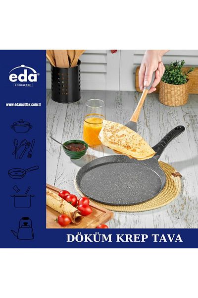 Eda مقلاة كريب مصبوبة مقاس 26 سم