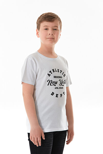 Fulla Moda Μπλουζάκι για αγόρια από 100% βαμβάκι με αθλητικά κείμενα