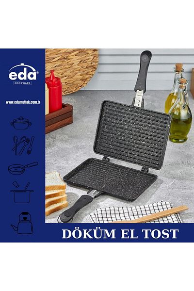 Eda Burak Eda Granite Cast Grill Stovetop Handheld Toaster