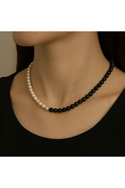 DURAN TAKI TASARIM Hakiki Inci Gümüş Erkek Kolye (60 Cm )