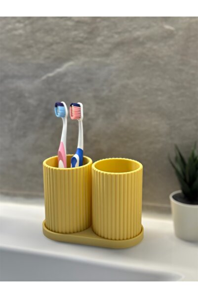 3D DESİNG MARKET Σετ οδοντόβουρτσας κίτρινο