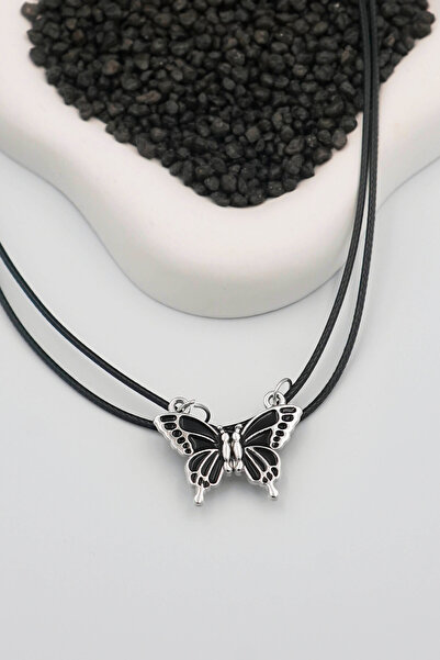 TREND COLLECTİON 2 Adet Arkadaşlık Best Friends Kolyesi, Mıknatıslı Kelebek Kolye