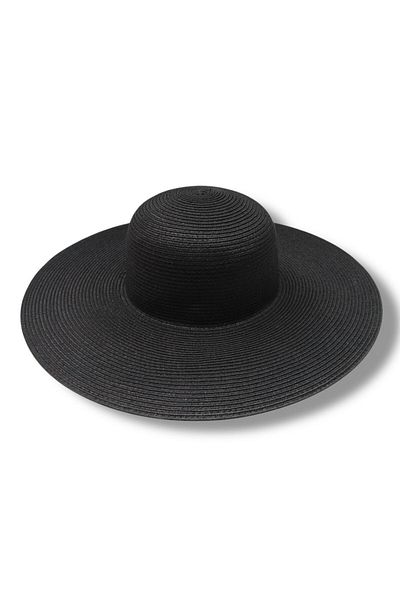 BAHELS Imported Black Adjustable Wide Straw Hat