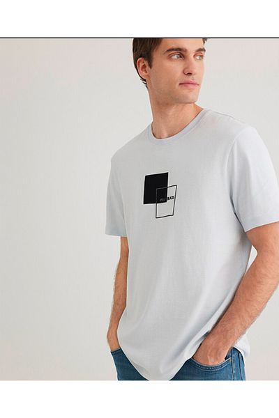 Mavi Men's Regular Fit Pocketless White Cycling T-Shirt Dmk. 612543 .70793