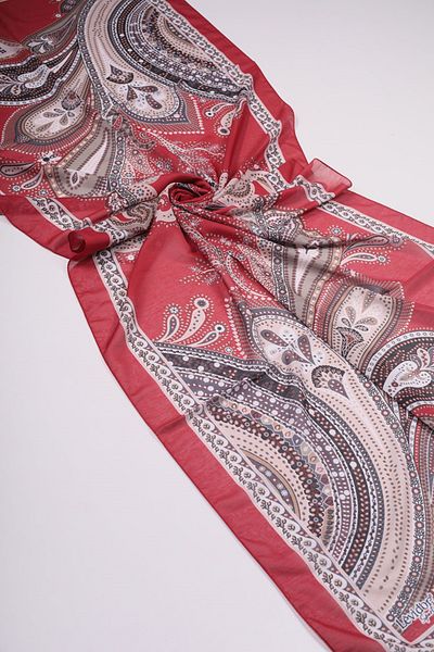 Levidor Claret Red Series Patterned Sport Soft Shawl - Pattern-01 - Color-20