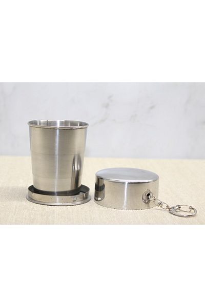 Acousticworld Foldable Single Stainless Steel Shot Glass 7 cm