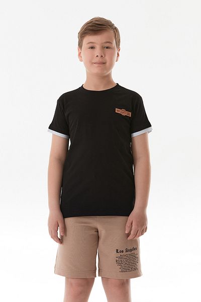 Fulla Moda 100% Cotton Crested Boy's T-Shirt