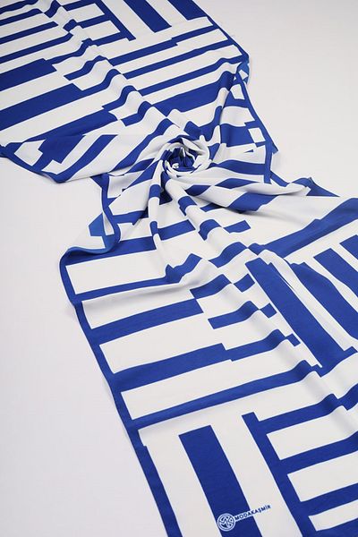 Modakaşmir Fashion Cashmere Blue Series Medina Silk Shawl - Pattern-01 - Color-09