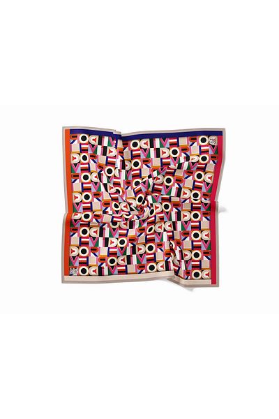 Levidor Μοτίβο μεταξωτό μαντίλι Twill-3838 - Χρώμα-07