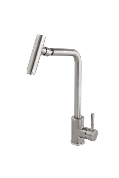 EYMEN YAPI Venezia Inox Articulated Kitchen Sink Faucet with Movable Head