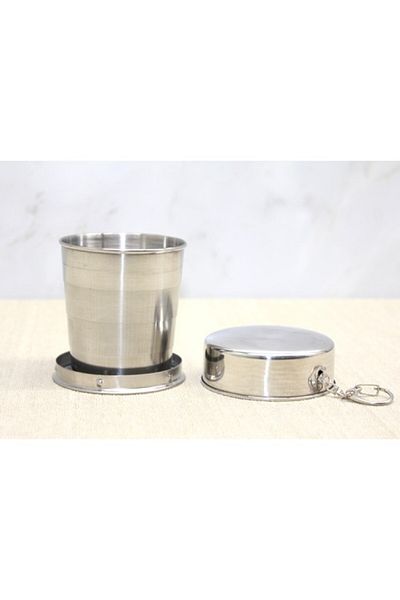 Acousticworld Foldable Single Stainless Steel Cup 8 cm