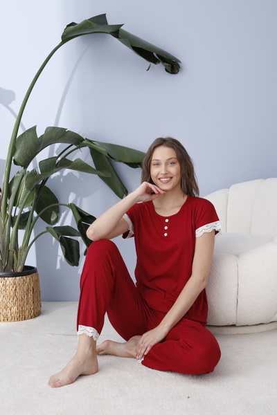 BEYAZTOPTAN Stylish & Quality Dublin Lace Women's Pajama Set