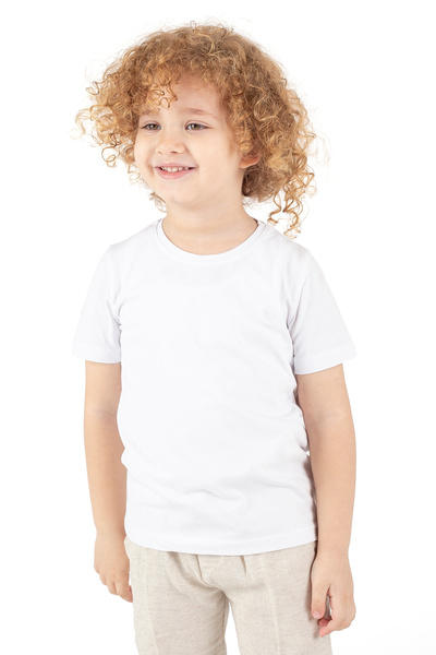 Merdia Kids Erkek Çocuk Takım Elbise (Ceket, Tişört ve İpli Pantolon) Krem