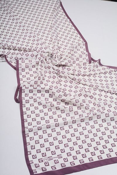 Modakaşmir Fashion Cashmere Purple Series Medina Silk Shawl - Pattern-01 - Color-06