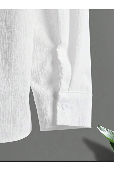 Combineman35 Women's Men's Summer Linen Crinkle Fabric Long Sleeve Shirt 2 Piece Wrap Set