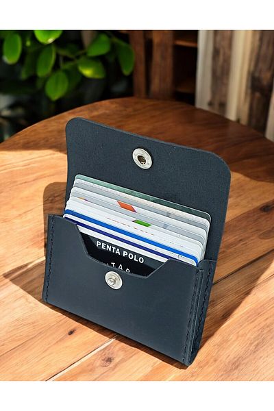 KUVARK Horizontal Model Genuine Cowhide Handmade Card Holder