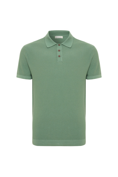 Mudo سترة تريكو بأكمام قصيرة وياقة بولو