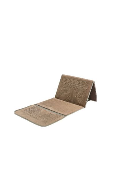 ROYAL ROSE Foldable padded prayer rug that doubles as a relaxation mat and floor seat with backrest.
