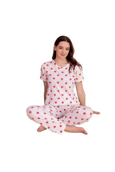 Modella Life Set pijamale pentru femei cu mâneci scurte din țesătură Milan