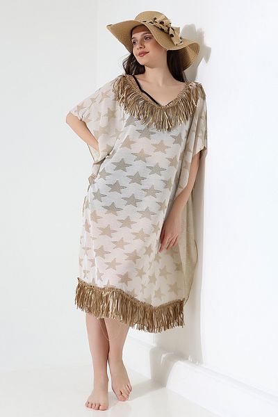 Esberin Tasseled Long Linen Pareo