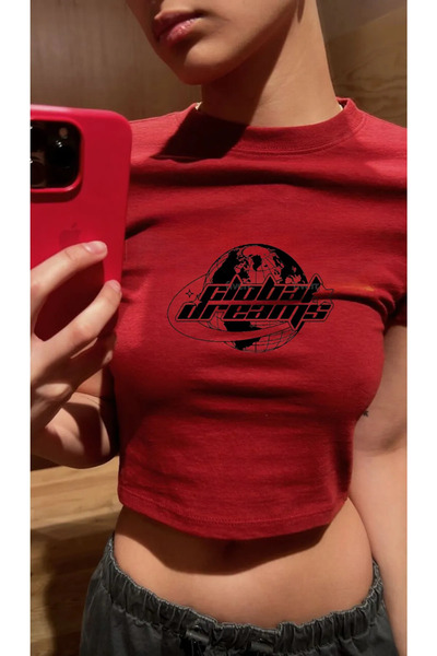 Bravebell تي شيرت نسائي قصير من RedGlobal Dreams Model
