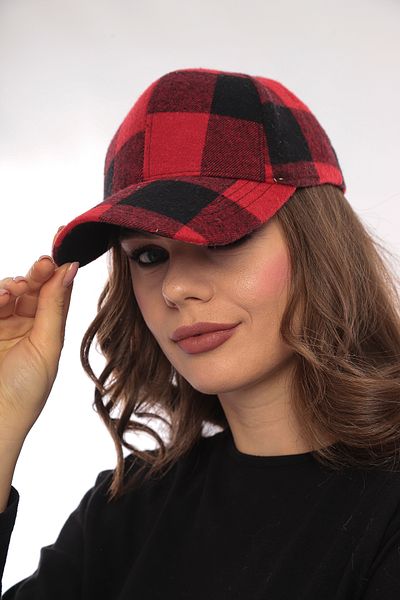 MAMAYAGA Дамска карирана спортна стилна унисекс стандартна регулируема шапка Lumberjack