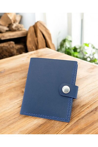KUVARK Multi-Compartment Transparent Compartment Wallet - Business Card Holder |   Genuine Cowhide |   Handmade