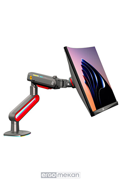 ErgoMekan North Bayou Nb L60 (موديل جديد 2025) حامل شاشة RGB للألعاب (17-60 ب...