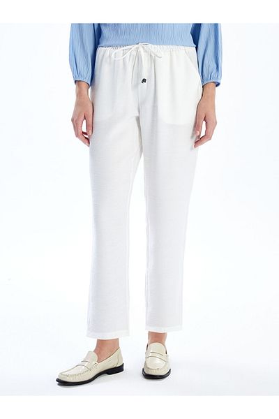 LC Waikiki Γυναικείο παντελόνι LCWAIKIKI Classic Elastic Waist Loose Fit