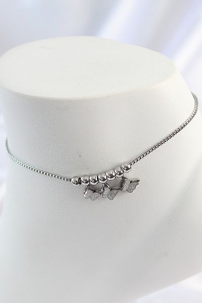 SeyCey.co 316L Steel Silver Color Silvery Butterfly Model Women's Anklet