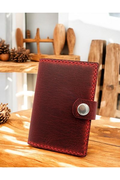 KUVARK Multi-Compartment Transparent Card Holder - Wallet |   Genuine Cowhide |   Handmade