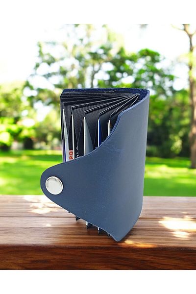 KUVARK Accordion Card Holder - Wallet |   Genuine Cowhide |   Handmade