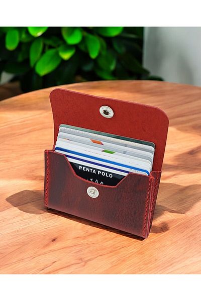 KUVARK Horizontal Model Genuine Cowhide Handmade Card Holder