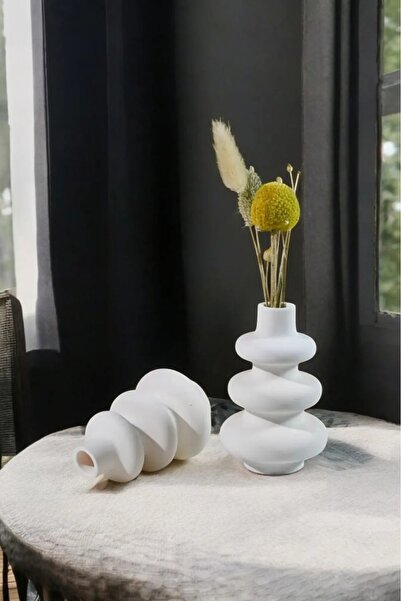 lambader İskandinav Beyaz Minimal Vazo