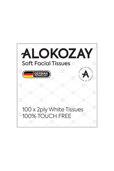 Alokozay Square Boutique Soft Facial Tissues (ASSORTED COLOUR BOXES) - 100 Sheets X 2 Ply X 5 Boxes