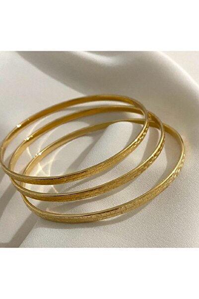 SEO AKSESUAR 3lü Ajda Çelik Bilezik 65mm