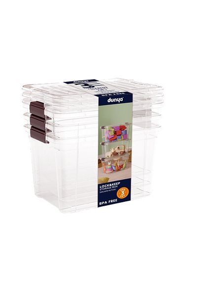 RNL04 3 Pieces 14 Liter Deep Lock Storage and Ration Box - 33124-3